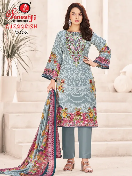 Guzaarish Vol-2 Wholesale Karachi Dress Material Soft Cotton Printed Suit - Image 6