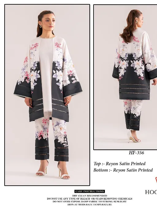 Hoor Tex HF-356373 Reyon Satin Printed Co-Ord Set Catalog