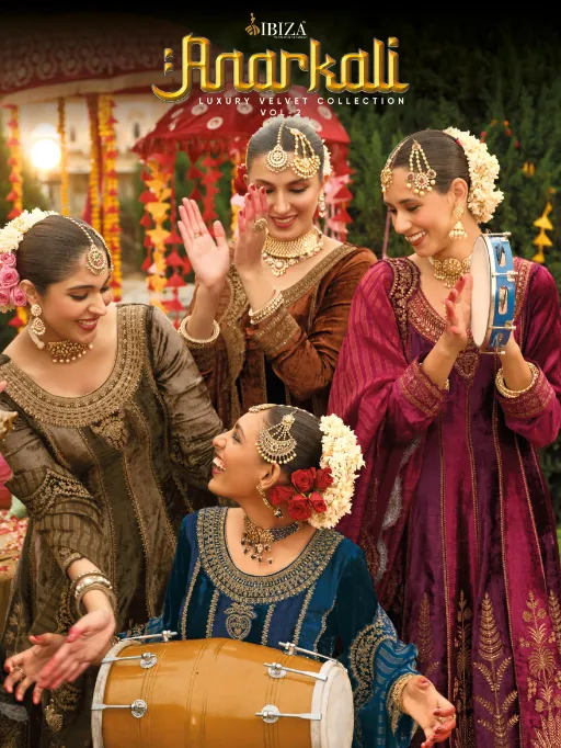 IBIZA Anarkali Vol-2 Wholesale Premium Velvet Embroidered Anarkali Collection