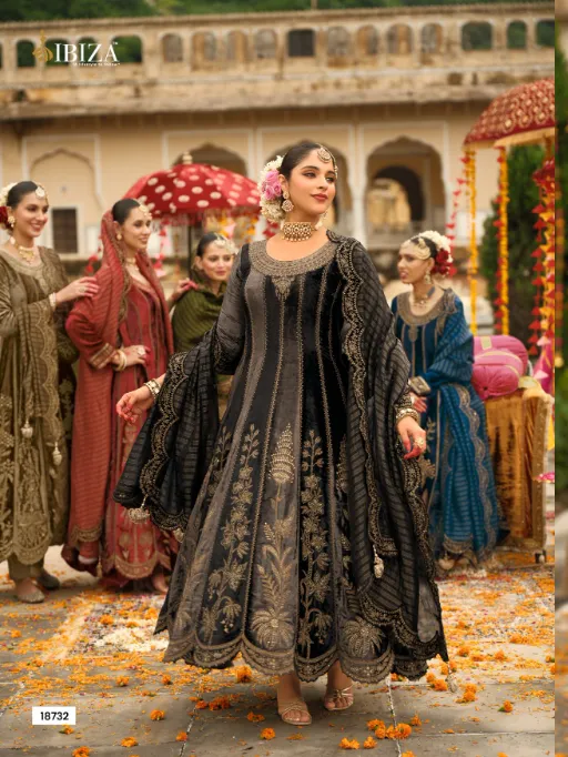 IBIZA Anarkali Vol-2 Wholesale Premium Velvet Embroidered Anarkali Collection - Image 5