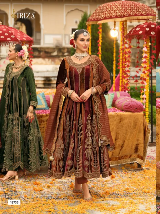 IBIZA Anarkali Vol-2 Wholesale Premium Velvet Embroidered Anarkali Collection - Image 7