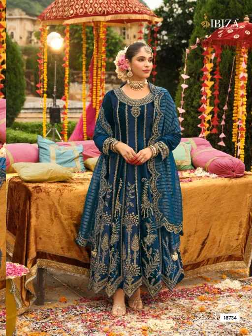 IBIZA Anarkali Vol-2 Wholesale Premium Velvet Embroidered Anarkali Collection - Image 8