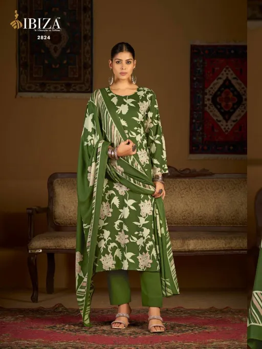 Ibiza Rimowa Wholesale Pure Pashmina Digital Print Handwork Salwar Kameez - Image 4