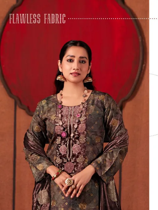 Ibiza Tatva Wholesale Silk Jacquard Digital Print Salwar Kameez Collection