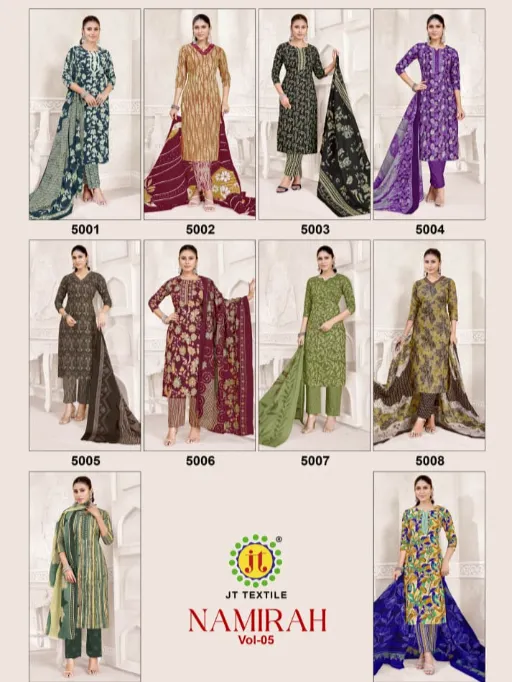 Jt Namirah Vol 5 Wholesale Cotton Printed Dress Material Collection - Image 11