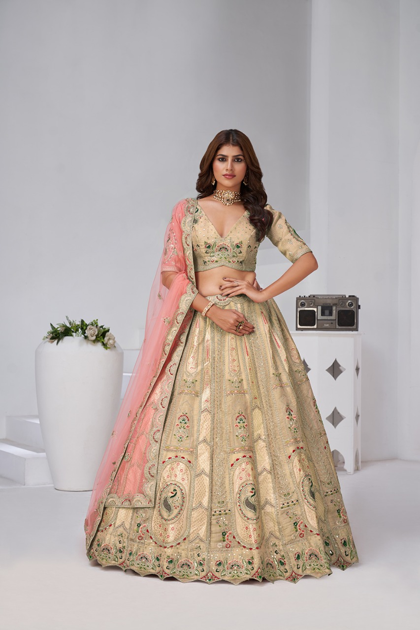 KF-2151 Banarasi Silk Bridal Lehenga Choli Collection