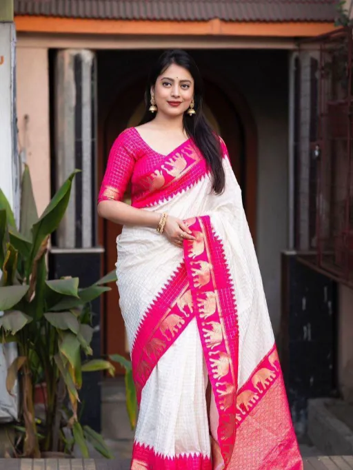 KP Creation KP-5078 Soft Lichi Silk Jacquard Saree Catalog