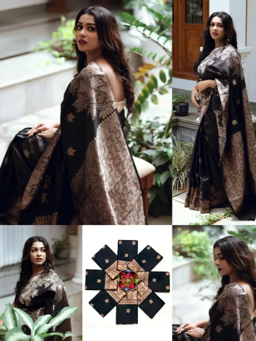KP-R CREATION KP-R 199 Soft Lichi Silk Saree Catalog - Image 3