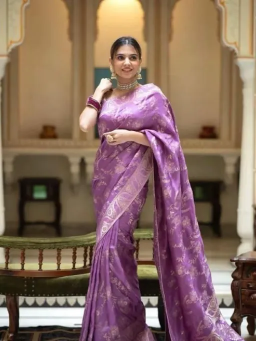 KP-R Creation KP-5072 Soft Lichi Silk Saree with Rich Pallu & Brocade Blouse Collection - Image 14