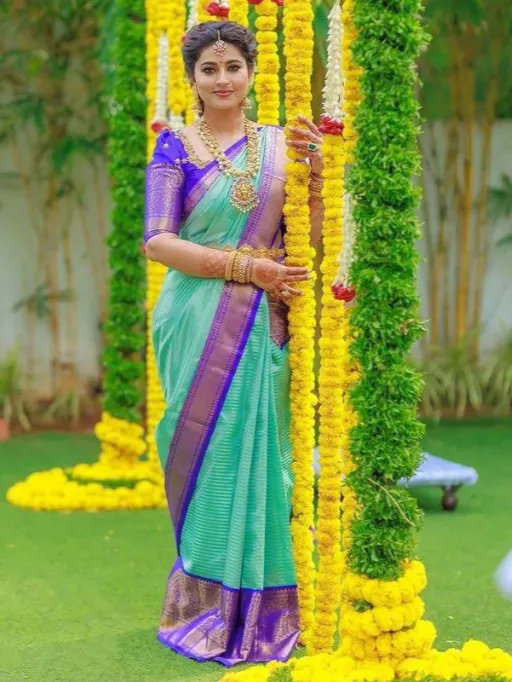 KP-R Creation KP-R 179 Soft Lichi Silk Saree with Jacquard Work Catalog