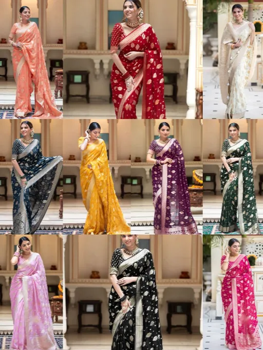 KP-R Creation KP-R 190 Wholesale Lichi Silk Saree Collection - Image 11