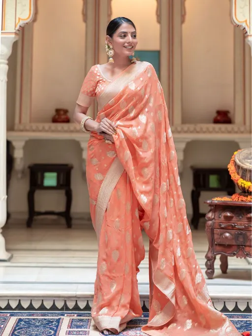 KP-R Creation KP-R 190 Wholesale Lichi Silk Saree Collection - Image 3