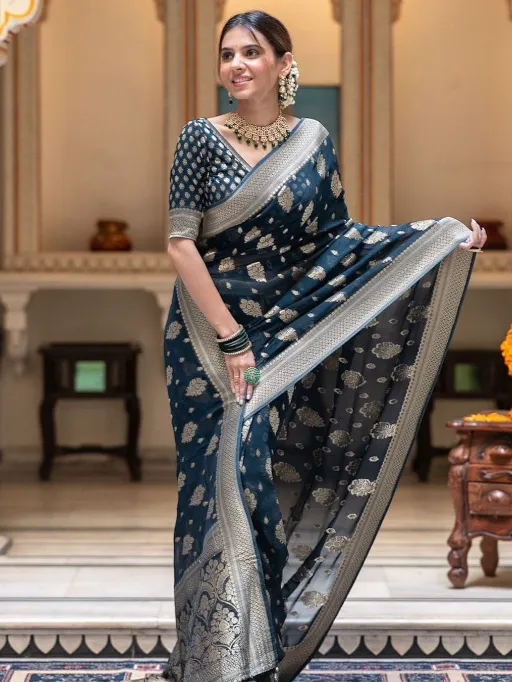 KP-R Creation KP-R 190 Wholesale Lichi Silk Saree Collection - Image 4