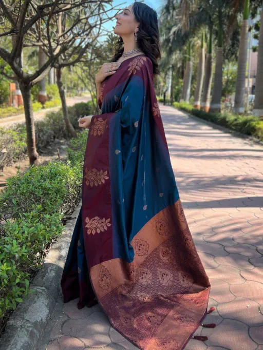 KP-R Creation KP-R 221 Lichi Silk Saree Collection - Image 2