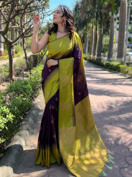 KP-R Creation KP-R 221 Lichi Silk Saree Collection - Image 4