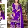 Khas 4448 D To F Wholesale Chinon Silk With Embroidery Pakistani Readymade Suit