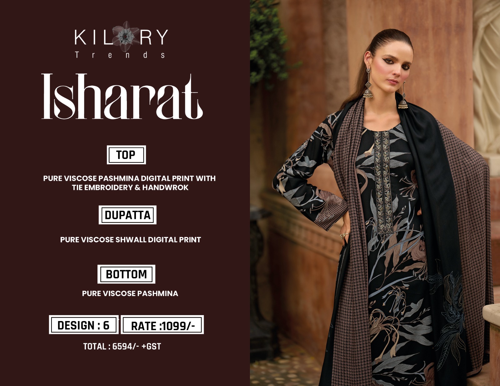 Kilory Trends Isharat Wholesale Pure Viscose Pashmina Salwar Suit Collection - Image 7