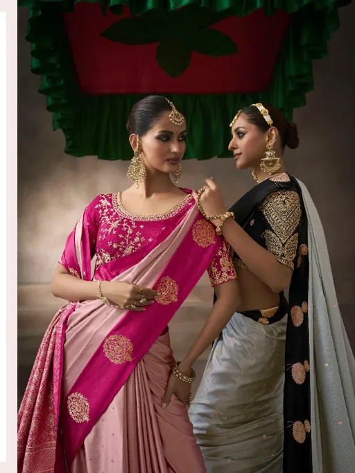 Kira Kalki Pylure Satin Silk Saree Collection