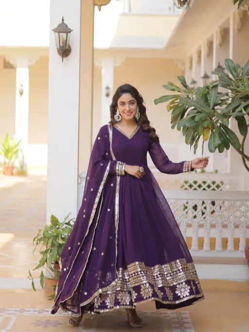 LW-9166 Faux Blooming Sequins Embroidered Gown Collection - Image 7