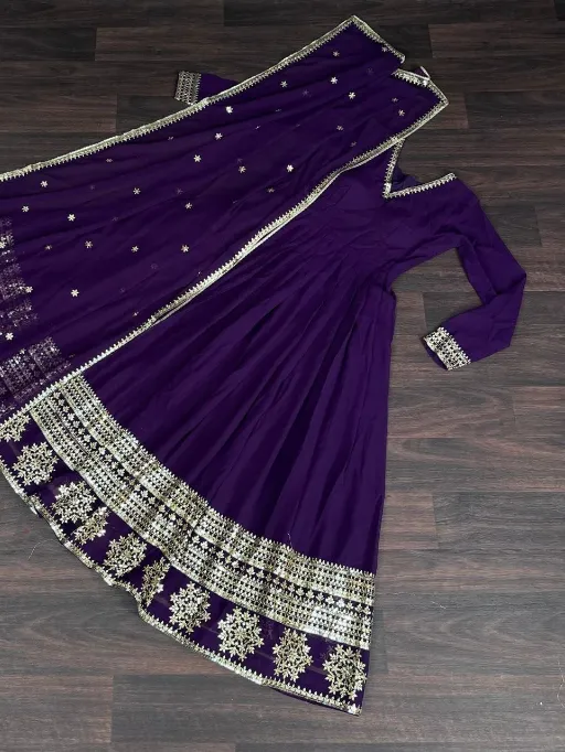 LW-9166 Faux Blooming Sequins Embroidered Gown Collection - Image 8