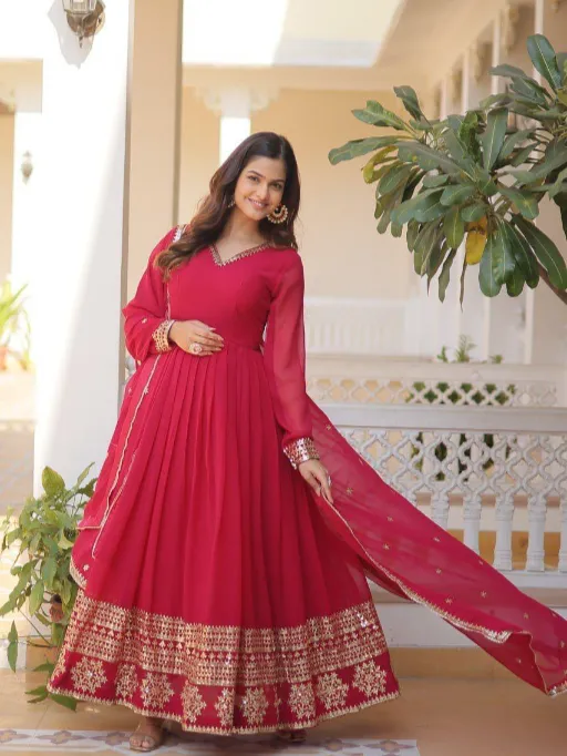 LW-9166 Faux Blooming Sequins Embroidered Gown Collection - Image 10