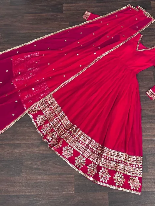 LW-9166 Faux Blooming Sequins Embroidered Gown Collection - Image 9