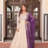 LW-9249 Readymade Jacquard Embroidered Gown With Dupatta Collection