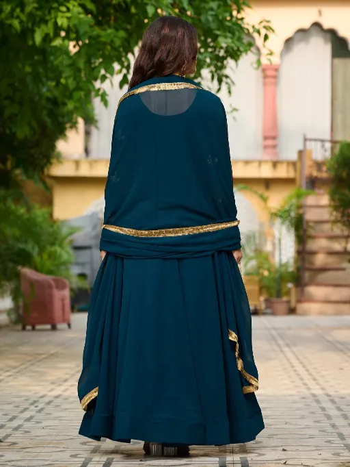 LW-9252 Readymade Faux Blooming Embroidered Gown Collection - Image 13