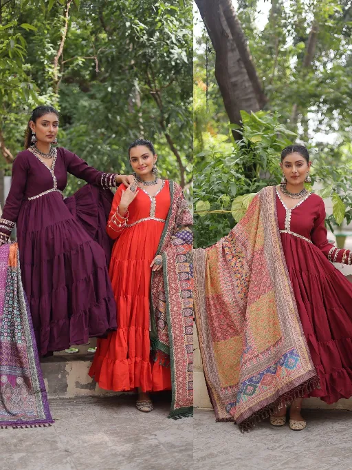 LW-9275 Readymade Roman Fabric Gown Collection