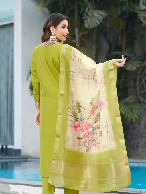 Lila Vol 15 Wholesale Viscose Silk Kurti With Bottom Dupatta Catalog - Image 4