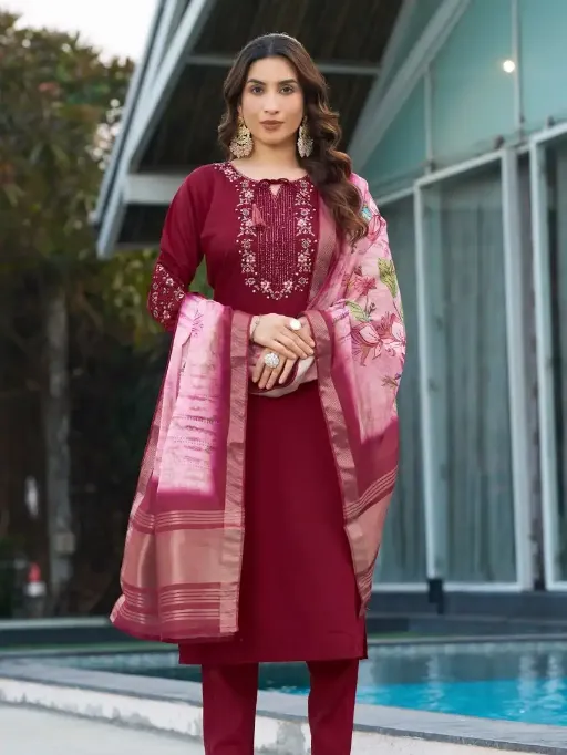 Lila Vol 15 Wholesale Viscose Silk Kurti With Bottom Dupatta Catalog - Image 2