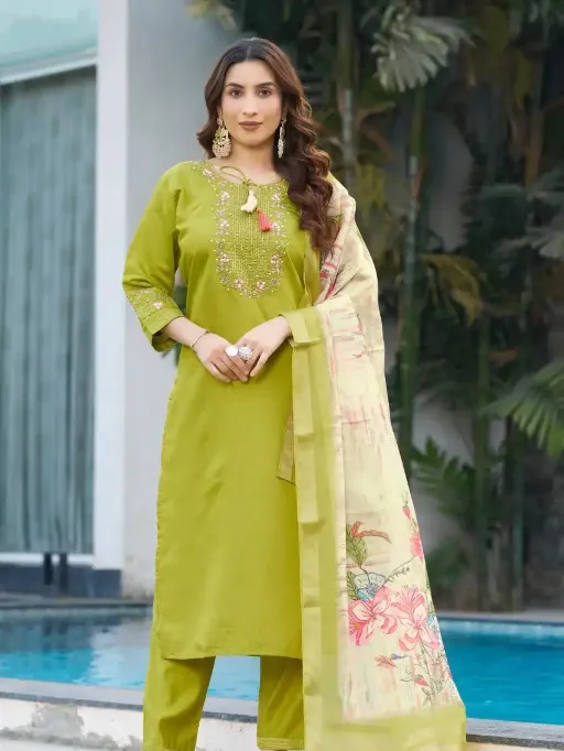 Lila Vol 15 Wholesale Viscose Silk Kurti With Bottom Dupatta Catalog - Image 3