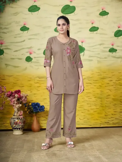 Lila Vol 18 Wholesale Rayon With Thread Work Co-Ord Set Collection