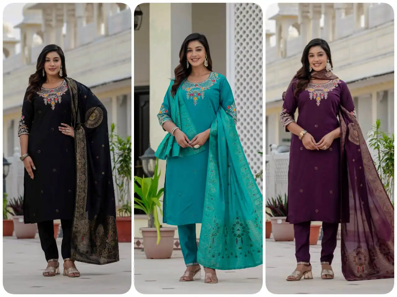 Lila Vol 25 Wholesale Roman Silk Kurti With Bottom Dupatta Collection - Image 5