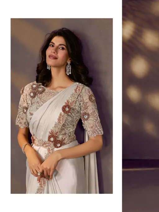 Mahotsav Mohmanthan 25900 Celeste Designer Ready To Wear Saree Collection - Image 16