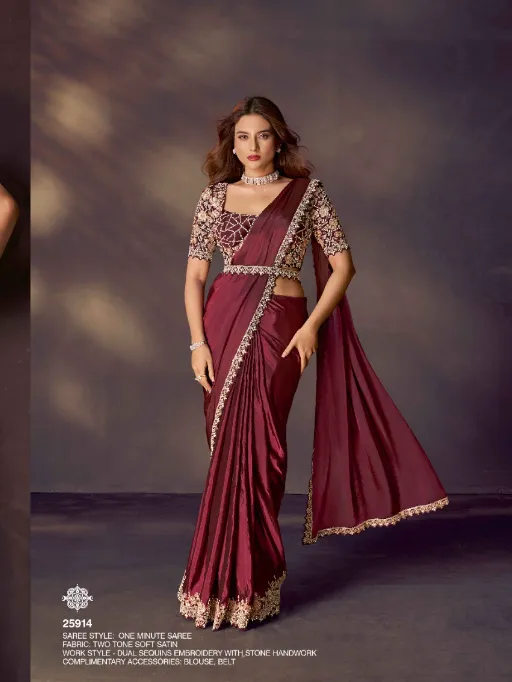 Mahotsav Mohmanthan 25900 Celeste Designer Ready To Wear Saree Collection - Image 13