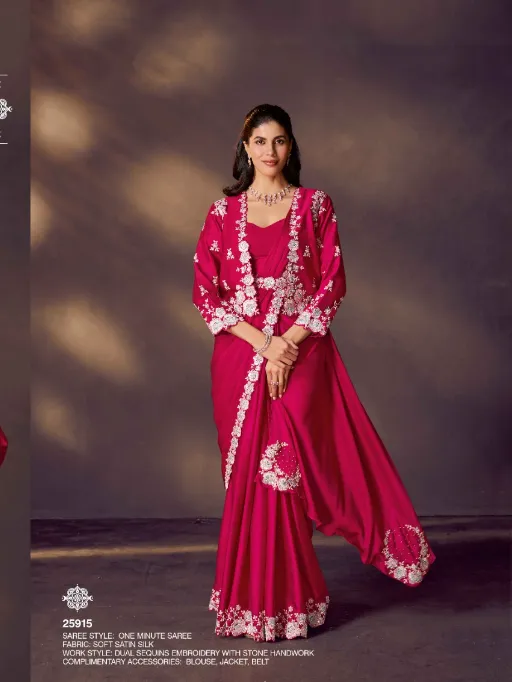 Mahotsav Mohmanthan 25900 Celeste Designer Ready To Wear Saree Collection - Image 12