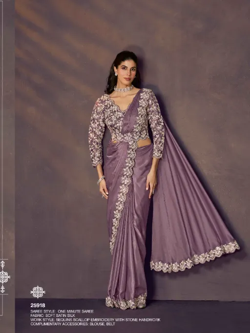 Mahotsav Mohmanthan 25900 Celeste Designer Ready To Wear Saree Collection - Image 7