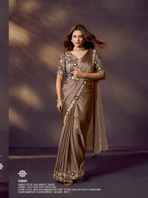 Mahotsav Mohmanthan 25900 Celeste Designer Ready To Wear Saree Collection - Image 6