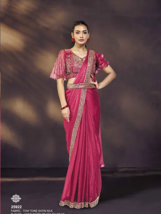 Mahotsav Mohmanthan 25900 Celeste Designer Ready To Wear Saree Collection - Image 5