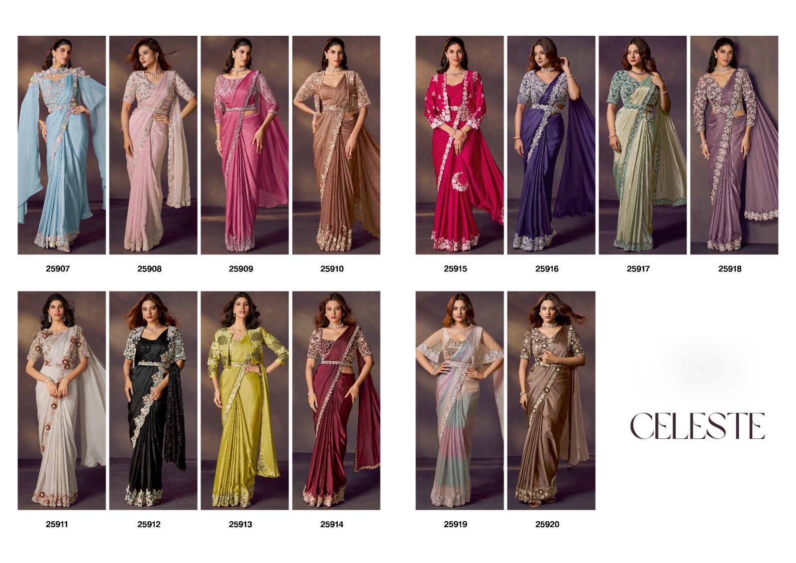 Mahotsav Mohmanthan 25900 Celeste Designer Ready To Wear Saree Collection - Image 2