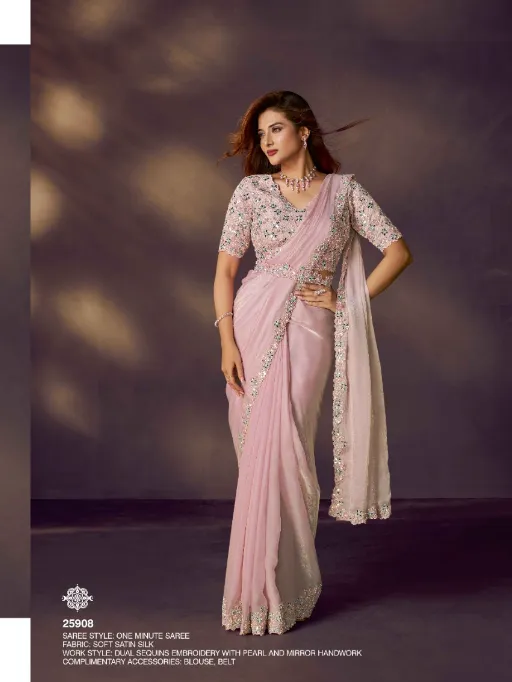 Mahotsav Mohmanthan 25900 Celeste Designer Ready To Wear Saree Collection - Image 21