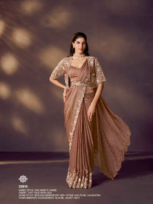 Mahotsav Mohmanthan 25900 Celeste Designer Ready To Wear Saree Collection - Image 20