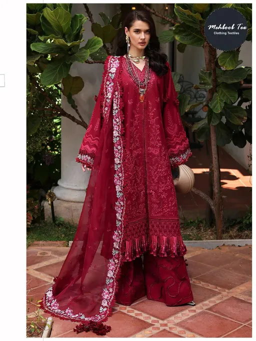 Mehboob Tex 1741 Pure Cotton Embroidered Salwar Kameez