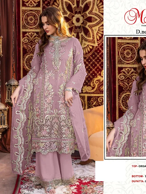 Motifz 971 Wholesale Organza Embroidery Work Pakistani Salwar Kameez Collection