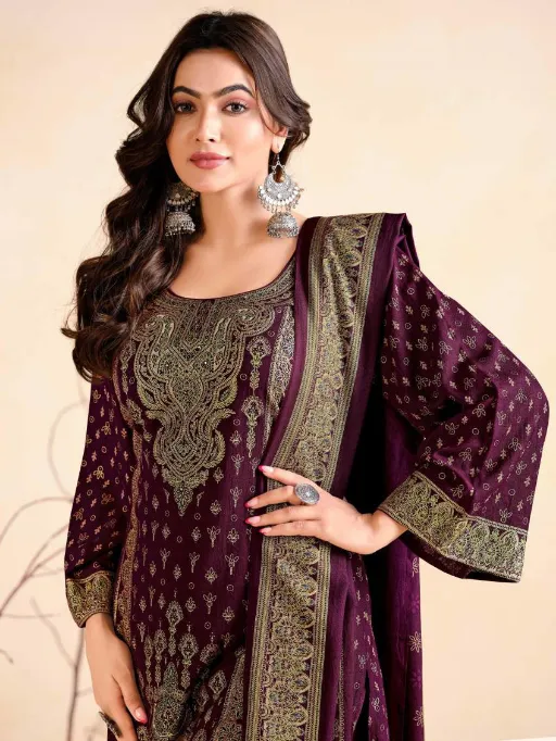 Mumtaz Hamsafar Viscose Pashmina Digital Dress Material Collection - Image 2