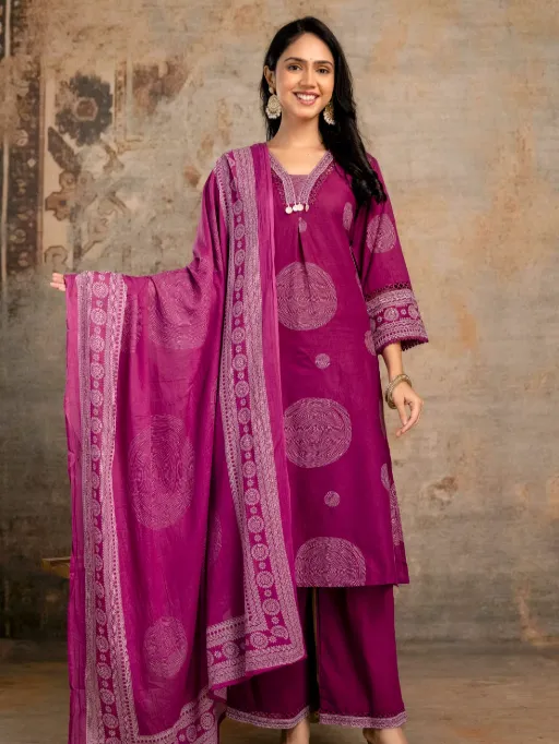 Naisha K 350 Wholesale Pure Cotton Discharge Salwar Suit Collection