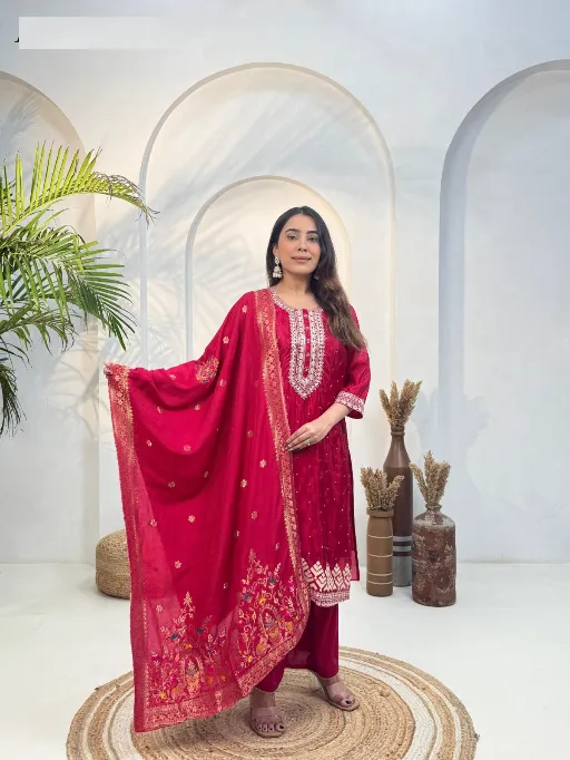 Naisha K 362 Readymade Wholesale Ho Muslin Festival Wear Salwar Suit