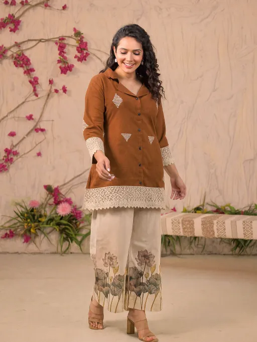 Naisha K 389 Wholesale Cotton Flex Casual Wear Co Ord Set Collection