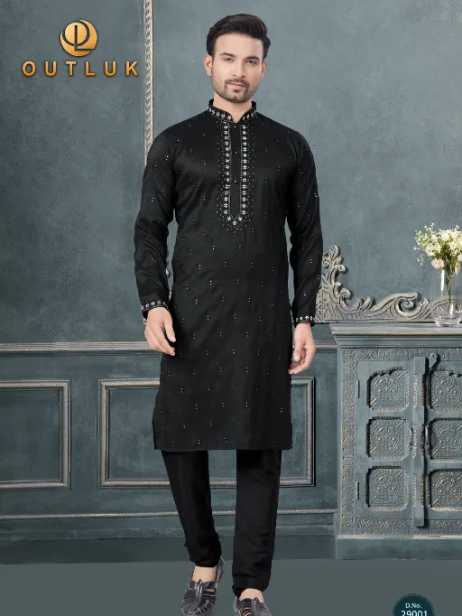 Outluk Wedding Vol 29 Pure Silk Embroidered Kurta Collection - Image 6